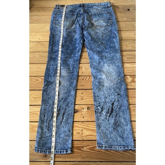 NWT Rutherford Flex Skinny Fit Jeans Size 36x33 Men’s Blue Ripped - Picture 8 of 11